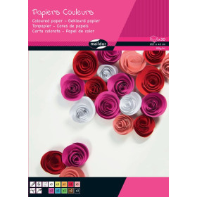 Bloc 1er prix, 30 feuilles papier couleur 120g A3 couleurs assortis