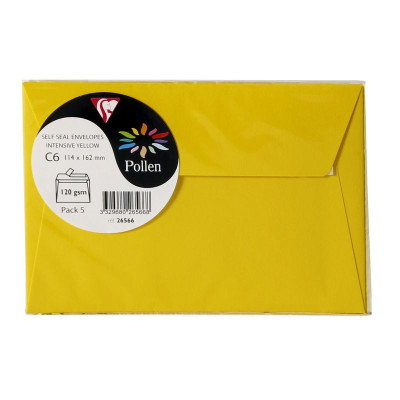 Sachet de 5 enveloppes Pollen 114x162 soleil