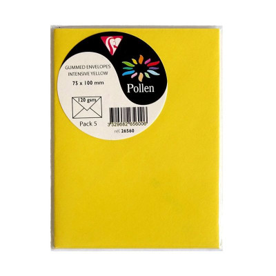 Sachet de 5 enveloppes Pollen 75x100 soleil
