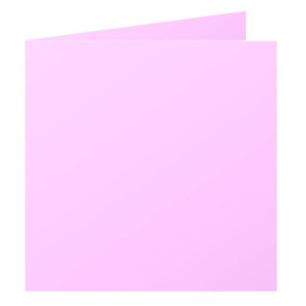 Paquet de 25 cartes pliée Pollen 135x135 rose dragée