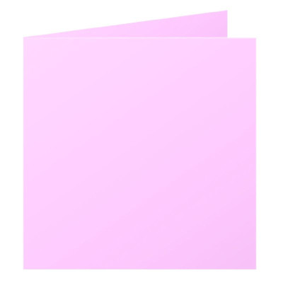 Paquet de 25 cartes pliée Pollen 135x135 rose dragée