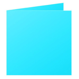 Paquet de 25 cartes pliée Pollen 135x135 bleu turquoise