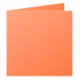 Paquet de 25 cartes pliée Pollen 135x135 clémentine