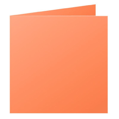 Paquet de 25 cartes pliée Pollen 135x135 clémentine
