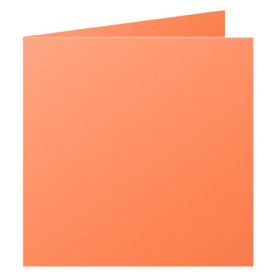 Paquet de 25 cartes pliée Pollen 135x135 clémentine