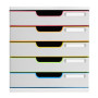MODULO A4 5 tiroirs blanc/arlequin/blanc