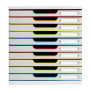 MODULO A4 10 tiroirs blanc/arlequin/blan