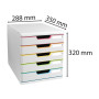 MODULO A4 5 tiroirs blanc/arlequin/blanc