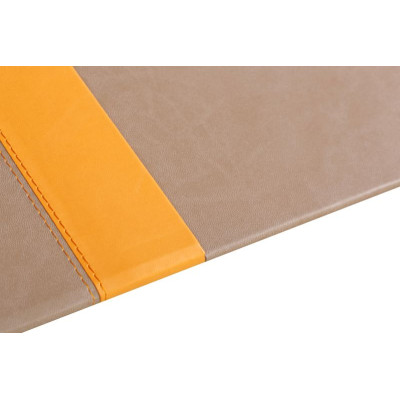 Rhodiarama sous-main rigide simili cuir italien TAUPE 60x40cm