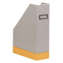 Rhodiarama porte-revues simili cuir italien SILVER 10x25x31cm
