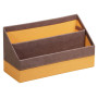 Rhodiarama porte-courrier simili cuir italien CHOCOLAT 25x10x14cm