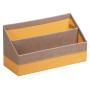 Rhodiarama porte-courrier simili cuir italien TAUPE 25x10x14cm