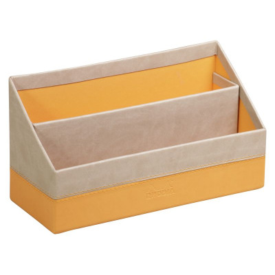 Rhodiarama porte-courrier simili cuir italien BEIGE 25x10x14cm