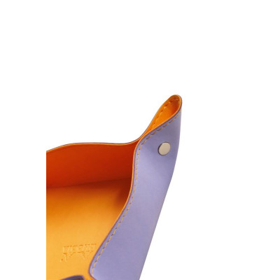 Rhodiarama vide-poche réversible simili cuir italien IRIS 12x12x4,5cm