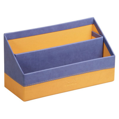 Rhodiarama porte-courrier simili cuir italien SAPHIR 25x10x14cm