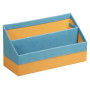 Rhodiarama porte-courrier simili cuir italien TURQUOISE 25x10x14cm