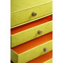 Rhodiarama trieur 4 tiroirs simili cuir italien ANIS 24,8x32,7x22,8cm