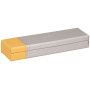 Rhodiarama plumier simili cuir italien SILVER 21x5,5x3cm