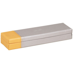 Rhodiarama plumier simili cuir italien SILVER 21x5,5x3cm