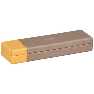 Rhodiarama plumier simili cuir italien TAUPE 21x5,5x3cm