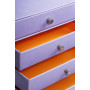 Rhodiarama trieur 4 tiroirs simili cuir italien IRIS 24,8x32,7x22,8cm