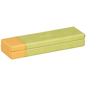 Rhodiarama plumier simili cuir italien ANIS 21x5,5x3cm