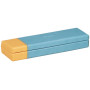 Rhodiarama plumier simili cuir italien TURQUOISE 21x5,5x3cm