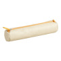 Rhodiarama trousse ronde BEIGE simili cuir italien 5x21,5cm