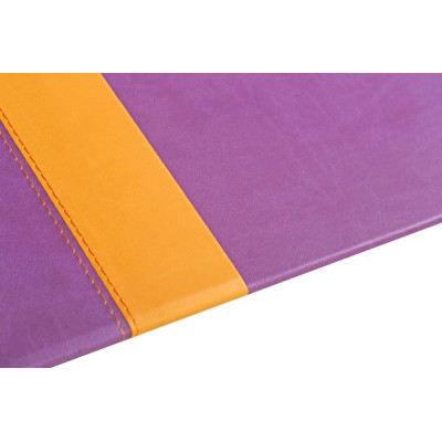 Rhodiarama sous-main rigide simili cuir italien VIOLET 60x40cm