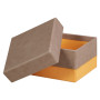 Rhodiarama set 5 boîtes gigognes simili cuir italien TAUPE 44x34x16cm