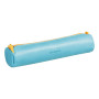 Rhodiarama trousse ronde TURQUOISE simili cuir italien 5x21,5cm