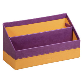 Rhodiarama porte-courrier simili cuir italien VIOLET 25x10x14cm