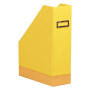 Rhodiarama porte-revues simili cuir italien JONQUILLE 10x25x31cm