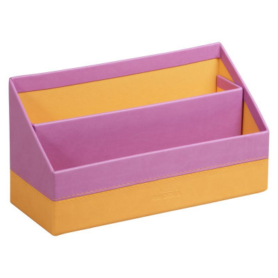 Rhodiarama porte-courrier simili cuir italien LILAS 25x10x14cm