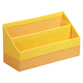 Rhodiarama porte-courrier simili cuir italien JONQUILLE 25x10x14cm