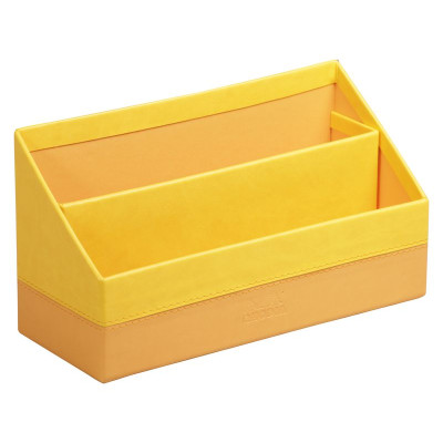 Rhodiarama porte-courrier simili cuir italien JONQUILLE 25x10x14cm