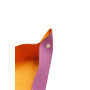 Rhodiarama vide-poche réversible simili cuir italien LILAS 12x12x4,5cm