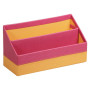 Rhodiarama porte-courrier simili cuir italien FRAMBOISE 25x10x14cm
