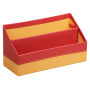 Rhodiarama porte-courrier simili cuir italien COQUELICOT 25x10x14cm