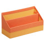 Rhodiarama porte-courrier simili cuir italien TANGERINE 25x10x14cm