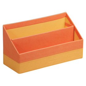 Rhodiarama porte-courrier simili cuir italien TANGERINE 25x10x14cm