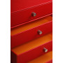 Rhodiarama trieur 4 tiroirs simili cuir italien COQUELICOT 24,8x32,7x22,8cm