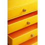 Rhodiarama trieur 4 tiroirs simili cuir italien JONQUILLE 24,8x32,7x22,8cm