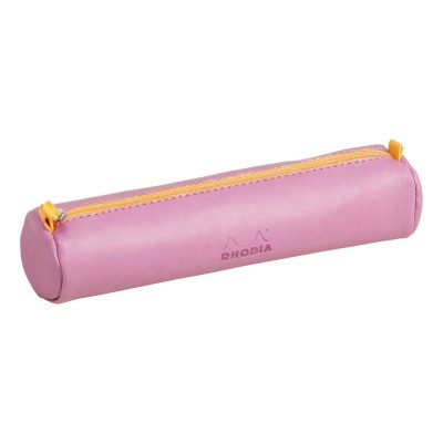 Rhodiarama trousse ronde LILAS simili cuir italien 5x21,5cm