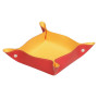 Rhodiarama vide-poche réversible simili cuir italien COQUELICOT 12x12x4,5cm