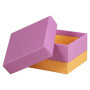 Rhodiarama set 5 boîtes gigognes simili cuir italien LILAS 44x34x16cm