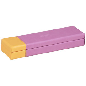 Rhodiarama plumier simili cuir italien LILAS 21x5,5x3cm