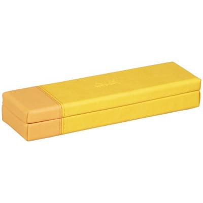 Rhodiarama plumier simili cuir italien JONQUILLE 21x5,5x3cm