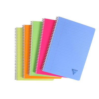Linicolor cahier reliure intégrale 21x29,7cm 180p ligné + marge assortiment FRES