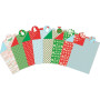 Paquet de 40F carton décor 25x35cm, Noël traditionnel